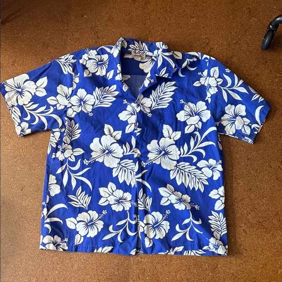 Tropical Blue Floral Men's Shirt - Picture 1 of 1